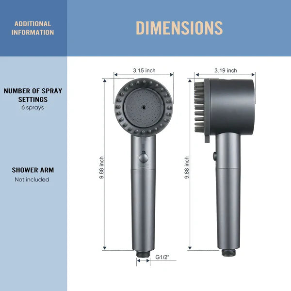 High Pressure Shower Head w Carbon Filter